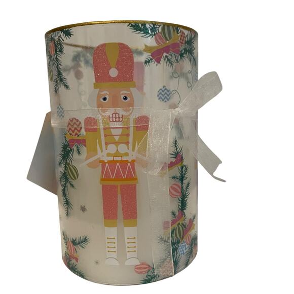 Pastel Christmas Nutcracker Flameless LED Glass Candle Holiday Decor New - Picture 9 of 14